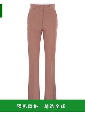 1h可退 香港直邮Sportmax 斯宝麦斯 女士 Febe 褶襉修身長褲 2522