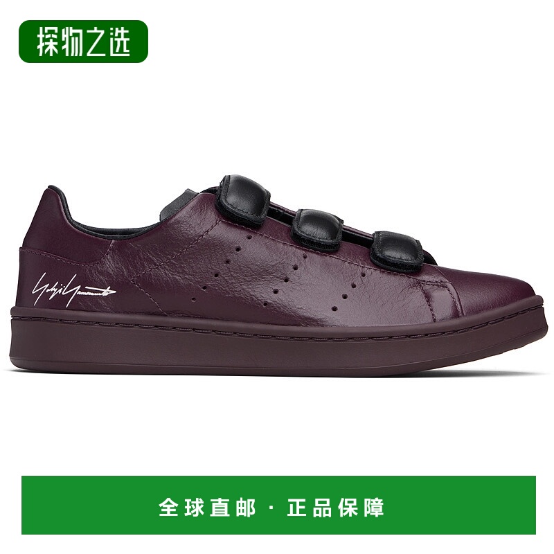 香港直邮Y-3 男士 酒红色 Stan Smith Hook-And-Loop 运动鞋 JR66