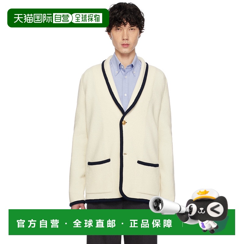 1h可退 香港直邮Valentino 华伦天奴 男士 灰白色 Single-Breaste