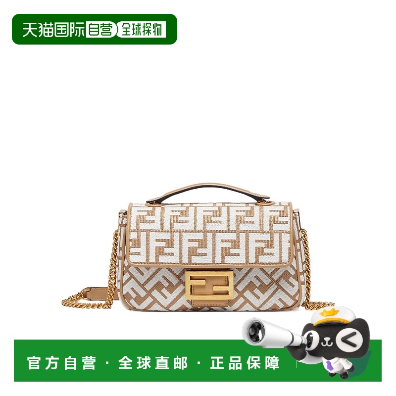 香港直邮Fendi 标志性 Baguette 中号单肩包 8BR793AQ10