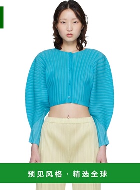 1h可退 香港直邮Pleats Please Issey Miyake 女士 蓝色 Rib Plea