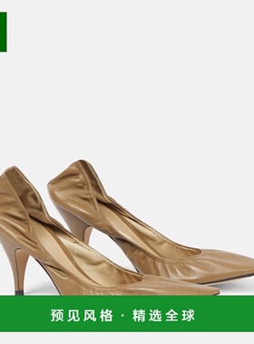 香港直邮The Row 女士 Liisa 80 皮质浅口鞋 beige米色 舒适时尚