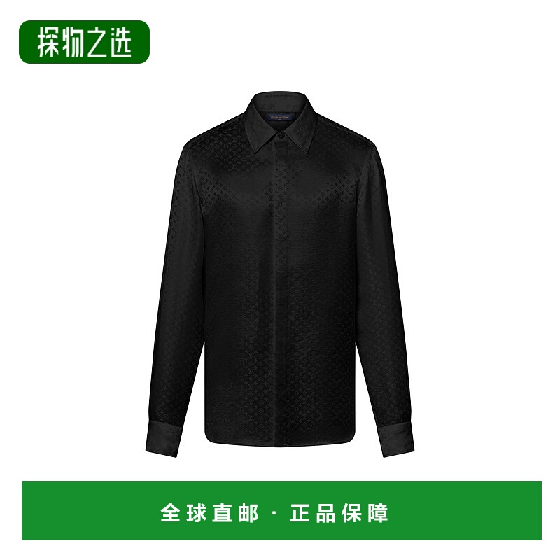 1h可退 欧洲直邮LV路易威登 Monogram系列男士黑色丝绸老花图案长