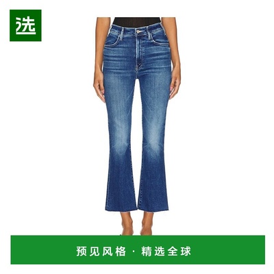 1h可退 香港直邮mother 女士 Hustler 及踝磨损牛仔裤 11171008