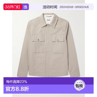 香港直邮1h可退 VALSTAR 男士 府绸衬衫式夹克 407AA077 beige米