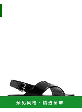 1h可退 香港直邮church s 女士 Oksana 黑色皮质凉鞋 DX01189EMF0