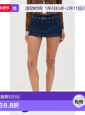 1h可退 香港直邮REFORMATION 女士 Khloe 低腰牛仔裤裙  舒适时尚