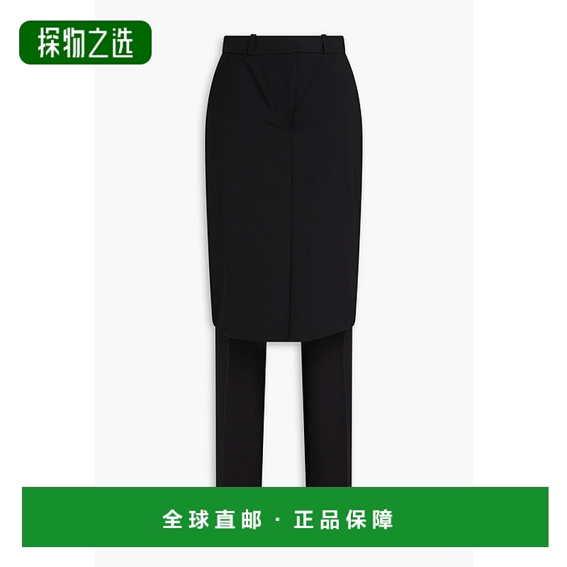 香港直邮Coperni 女士 裤裙绉纱直筒裤 COPP64106BLACK