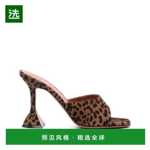 香港直邮AMINA MUADDI 女士高跟鞋 LUPITASLIPPERSUEDE95LEOPARD