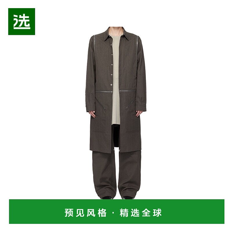 1h可退 香港直邮Rick Owens Concordians Heizer 风衣 RL02E1901C