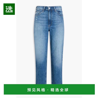 1h可退 【美国直邮】PAIGE女士牛仔裤直筒弹力做旧休闲时尚 潮流