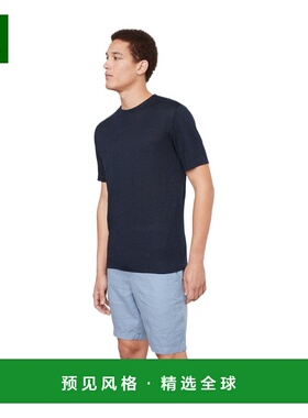 香港直邮VINCE 男士T恤 M92259596A403CBL SS2025 蓝色 圆领T恤