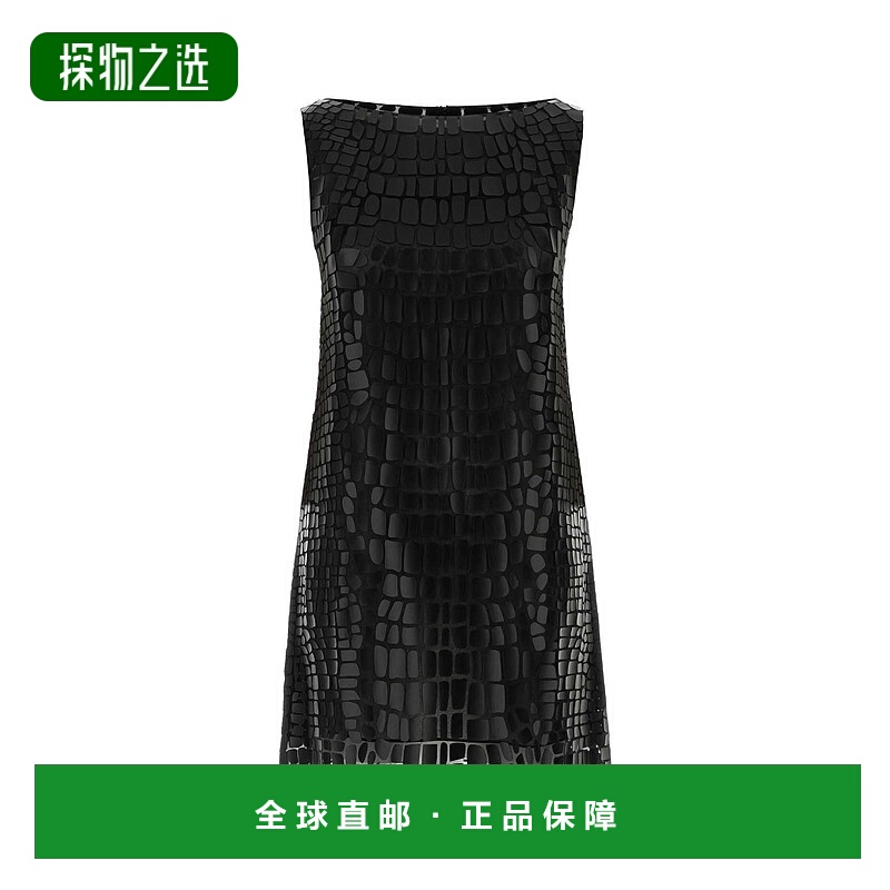 香港直邮Dsquared2 二次方 女士 黑色真丝居家迷你连衣裙 S72CV06