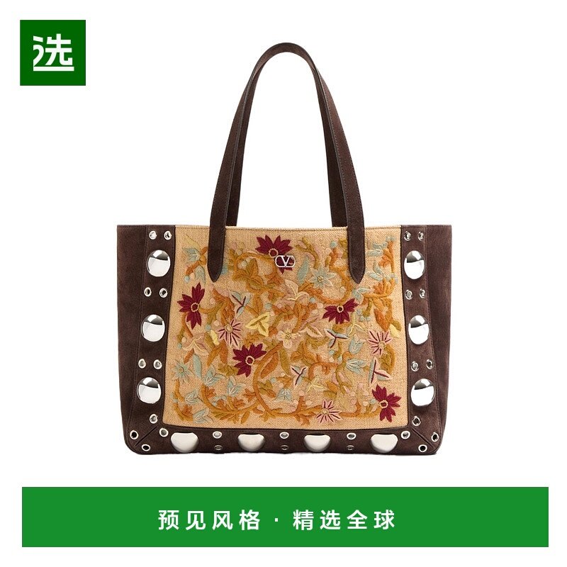 香港直邮Valentino NELLCÔTE 中号刺绣购物袋 WB0R79GRT