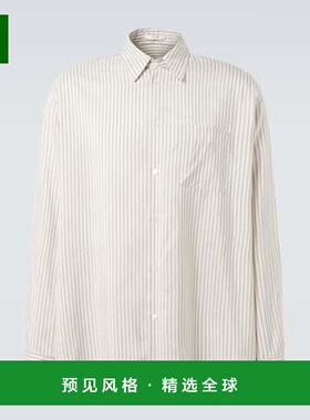 香港直邮The Row 男士 Feme 条纹真丝衬衫 grey灰色 舒适时尚