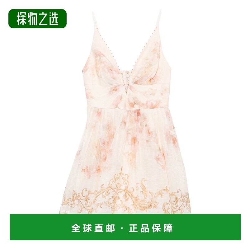 香港直邮ZIMMERMANN 女士 Hypnotic V領迷你連身裙 5302DF251