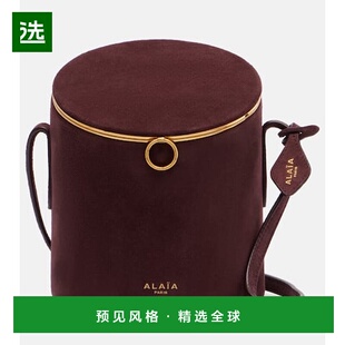 1h可退 香港直邮AlaÏa 女士 La Canette 小号绒面革水桶包单肩包
