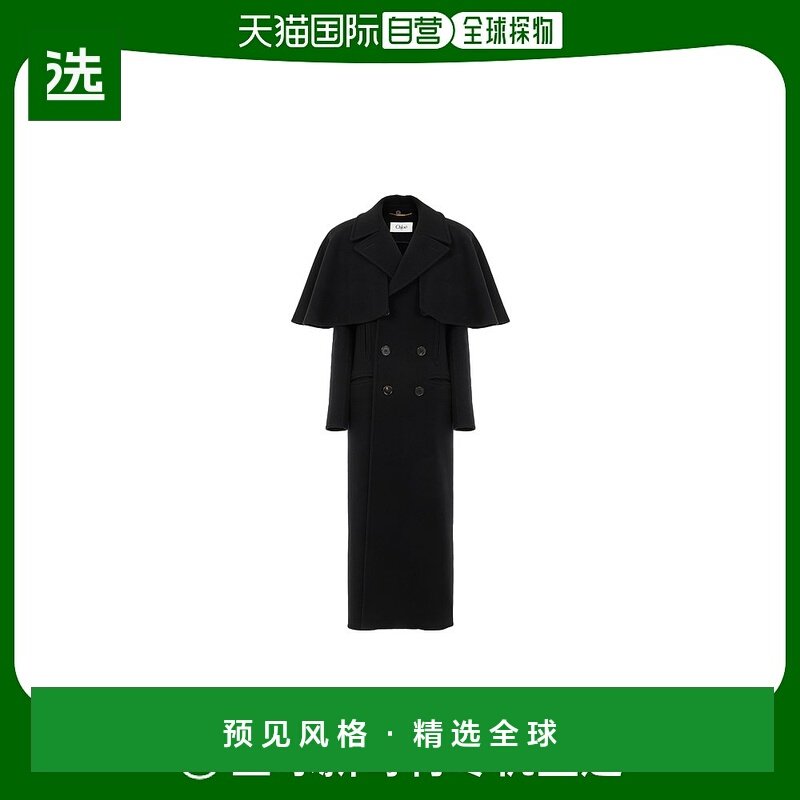 香港直邮Chloe 双面羊毛斗篷大衣 CH24WMA05161