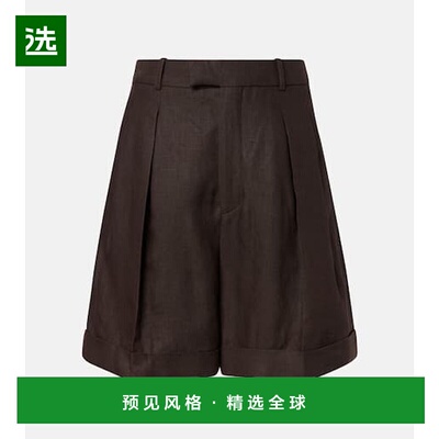1h可退 香港直邮Loro Piana 诺悠翩雅 女士 Combray 亚麻百慕大短