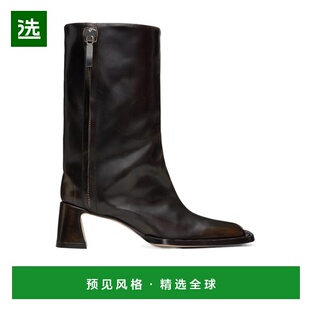 香港直邮MIISTA 女士靴子 MI5590CAMEL AW2024 黑色 Raleigh 中筒
