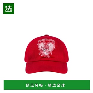 香港直邮WE11DONE 女士帽子 WDAH024402URD SS2024 红色 水洗印花