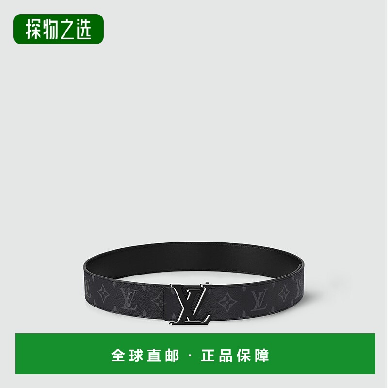 自营1h可退 欧洲直邮LV/路易威登 男士黑色帆布/皮革腰带新款皮带