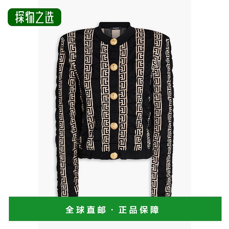 香港直邮Balmain 巴尔曼 女士 徽标开衫 AF1KL009KD64羊毛