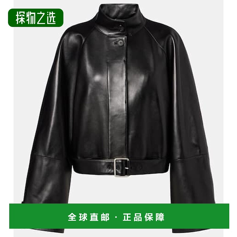 1h可退 香港直邮LOEWE 罗意威 女士 短款皮革夹克 black黑色 舒适