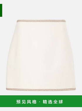 1h可退 香港直邮VERONICA BEARD 女士 Ohemia 羊毛混纺迷你半身裙