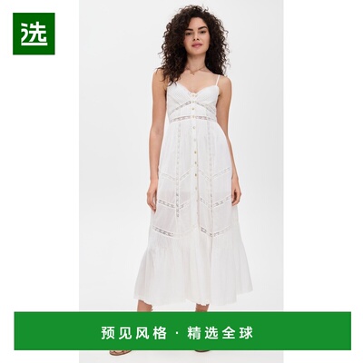 香港直邮LOVESHACKFANCY 女士 Esilda 连衣裙 white白色 舒适时尚