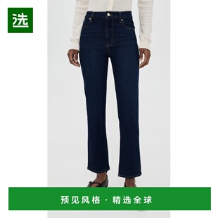 1h可退 香港直邮Frame Denim 女士 Le 轧光斜纹棉布直筒牛仔裤
