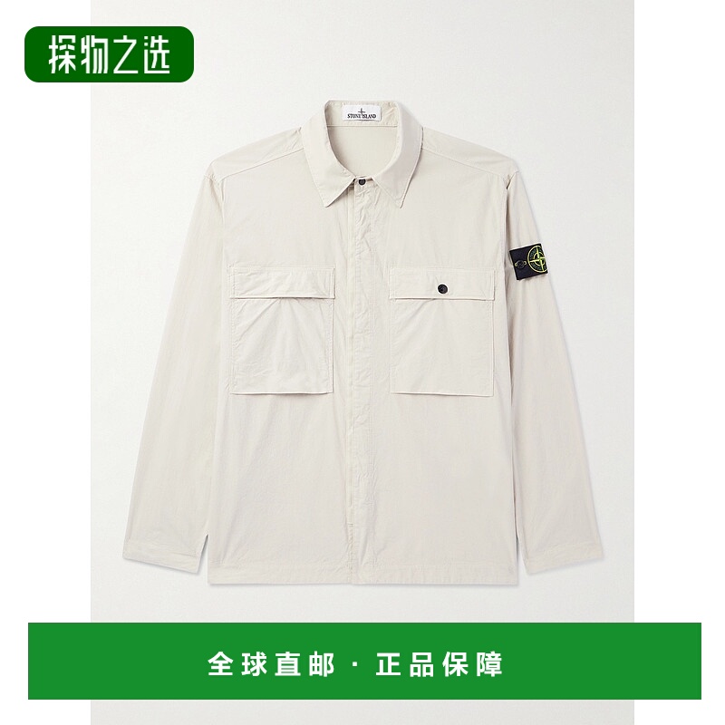 1h可退 Stone Island 石头岛 男士 Logo-Appliquéd Tela外套夹克