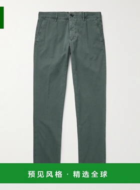 1h可退 Slowear 男士 Panama 修身弹力棉质帆布裤子 18S1