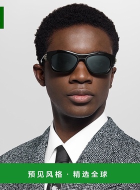 1h可退 欧洲直邮LV路易威登 Frog系列男士黑色醋酸纤维方形太阳镜