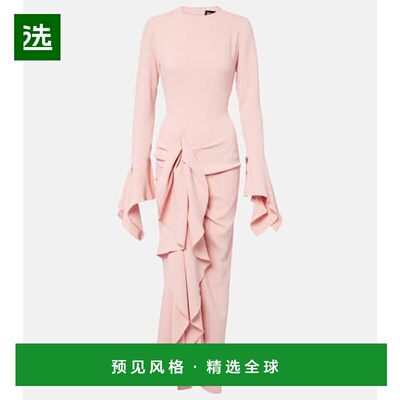 1h可退 香港直邮SOLACE LONDON 女士 Della 垂褶睡裙 pink粉色 舒