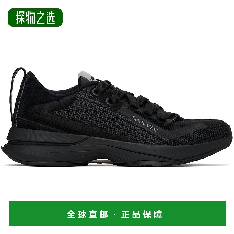 1h可退 香港直邮Lanvin 朗雯 男士 黑色 L-I Mesh 运动鞋 FMSKAK0