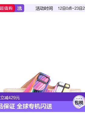 1h可退 香港直邮manebi 女士 帆布面凉鞋 blue蓝色 舒适时尚