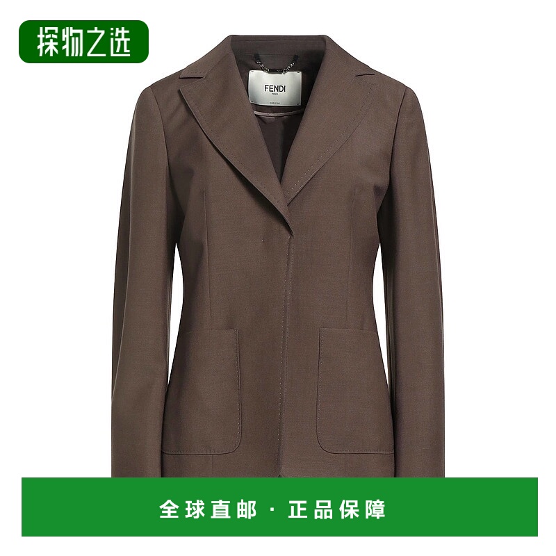 香港直邮Fendi 芬迪 女士 西装外套 brown棕色 舒适时尚
