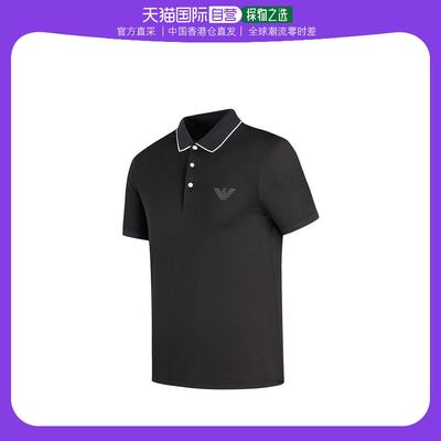 香港直邮EMPORIO ARMANI 男士黑色polo衫 3H1FM0-1JCQZ-F049