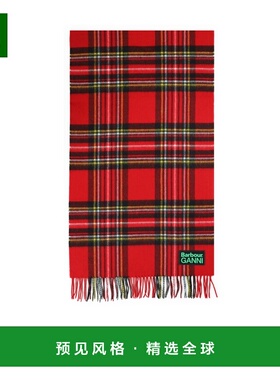 香港直邮Barbour 女士围巾 LSC0455RE51 AW2025 红色 Barbour X G