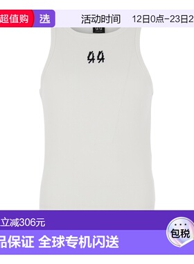 1h可退 香港直邮44 Label Group 男士 Front 白色无袖圆领徽标刺