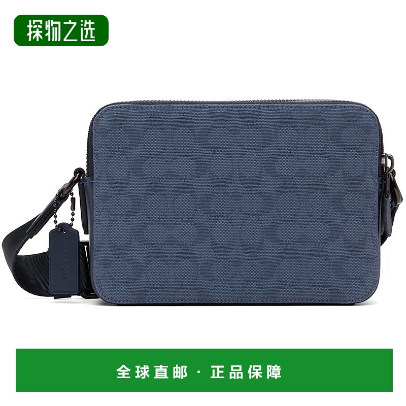 香港直邮Coach 蔻驰 男士 蓝色 Charter Crossbody 24 斜挎包 CU4