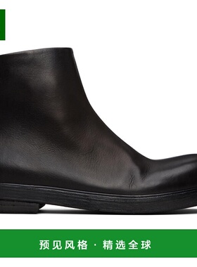 1h可退 香港直邮marsell 男士 黑色 Zucca Zeppa 踝靴 MM4480P011