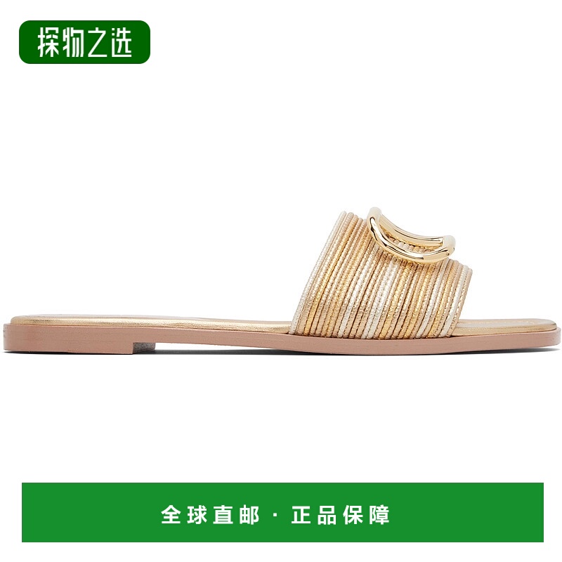 香港直邮valentino 华伦天奴 女士 金色 VLogo Signature Metalli
