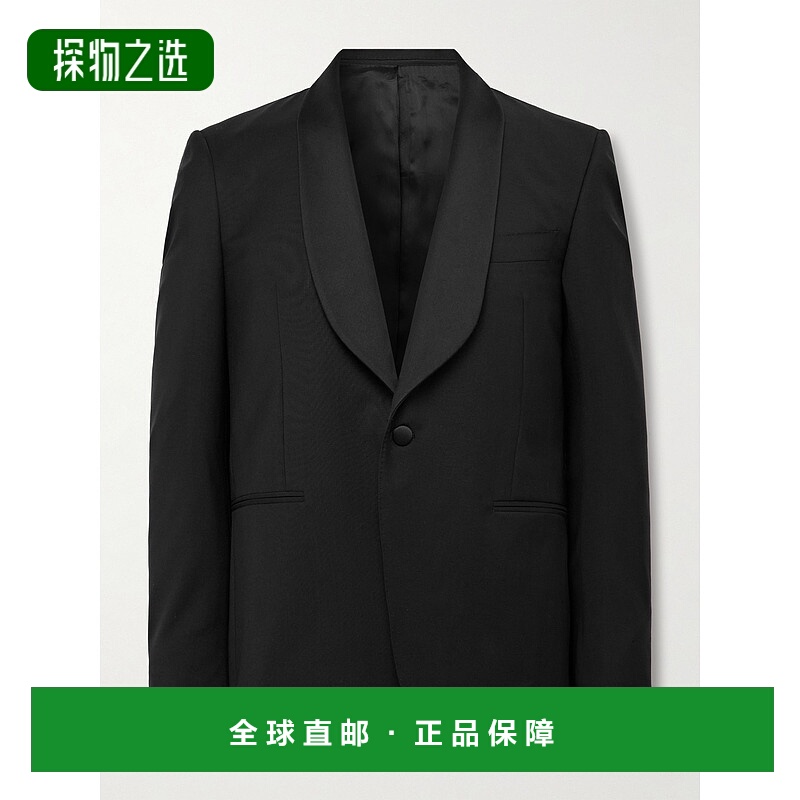 香港直邮Canali 康钠丽 男士 绸缎边羊毛马海毛混纺西装外套 AM30