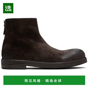 1h可退 香港直邮marsell 男士 棕色 Zucca Zeppa 踝靴 4480P024