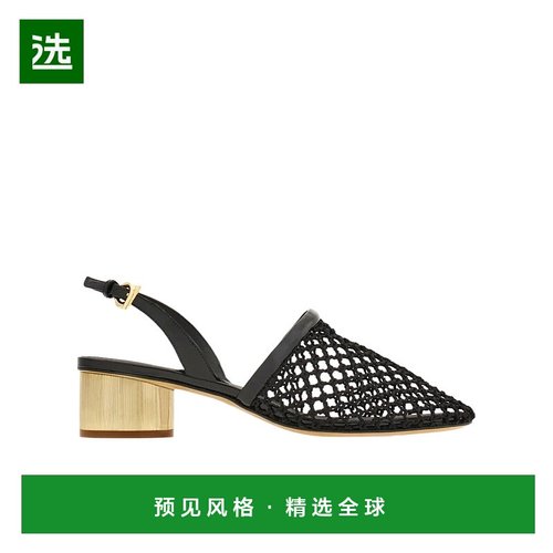 香港直邮Salvatore Ferragamo 网布露跟鞋 01J672