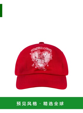 香港直邮WE11DONE 女士帽子 WDAH024402URD SS2024 红色 水洗印花
