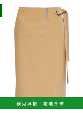 香港直邮Marni 系带裹身半身裙 GOMA0698S0UTP771长裙a字裙