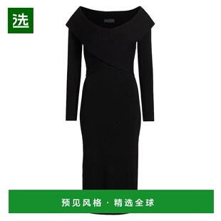 1h可退 【美国直邮】Elie Tahari Rowan 女士毛衣裙 露肩长袖连衣